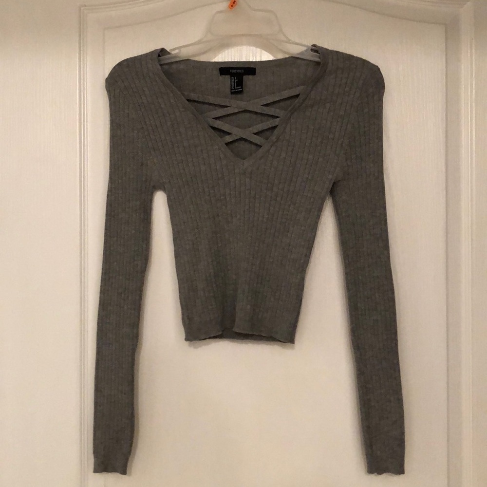grey sweater